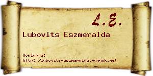Lubovits Eszmeralda névjegykártya